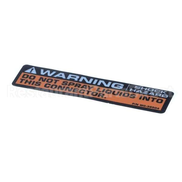 WC-38504 Compatible Curtis Label, Warning Shock Hazard In