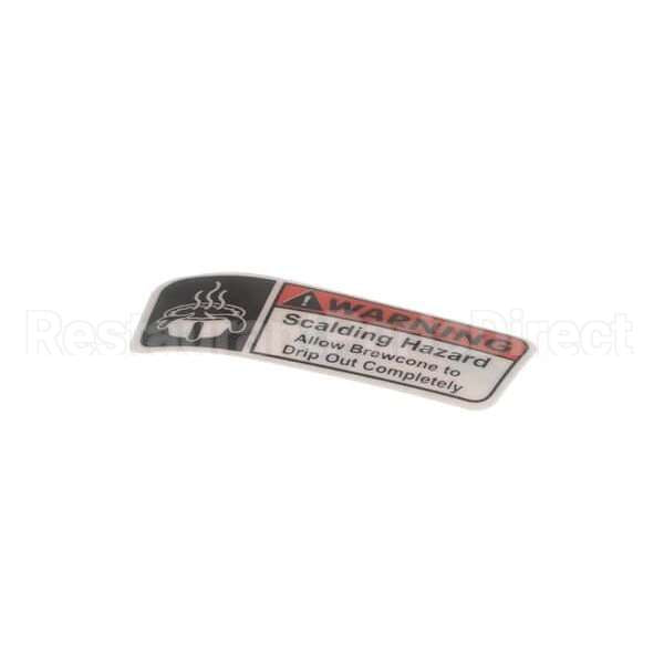 WC-3963 Compatible Curtis Label, Warning Brewcone