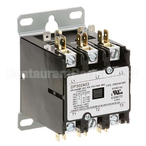 XNC6X125 Compatible Midwest Appliance Parts Contactor (3 Pole, 30Amp, 240V)